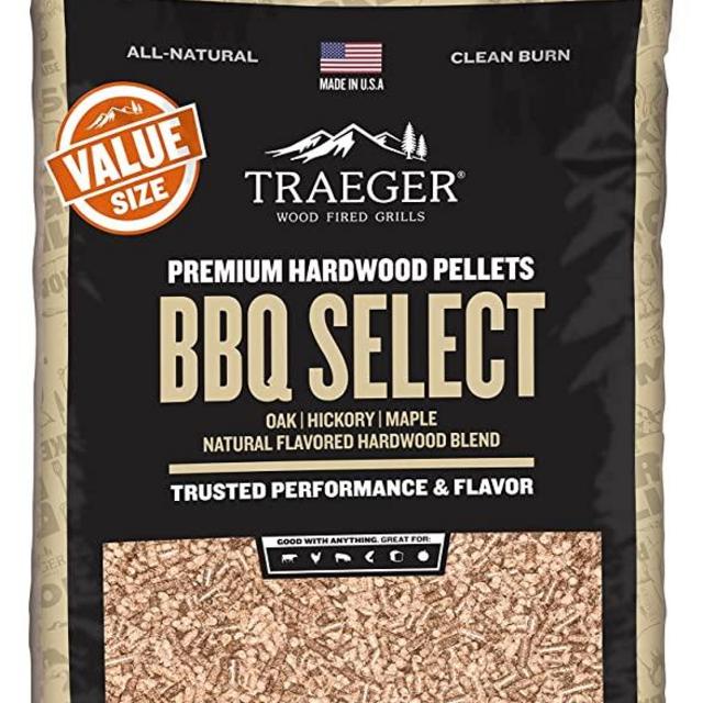 BBQ Select 100% All-Natural Wood Pellets for Smokers and Pellet Grills, BBQ, Bake, Roast, and Grill, 30 lb. Bag