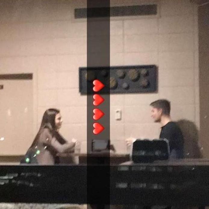 A low-quality picture from outside the window of our first date in Jazzman's,
October 30, 2017