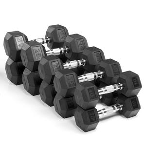 Rubber Coated Hex Dumbbells