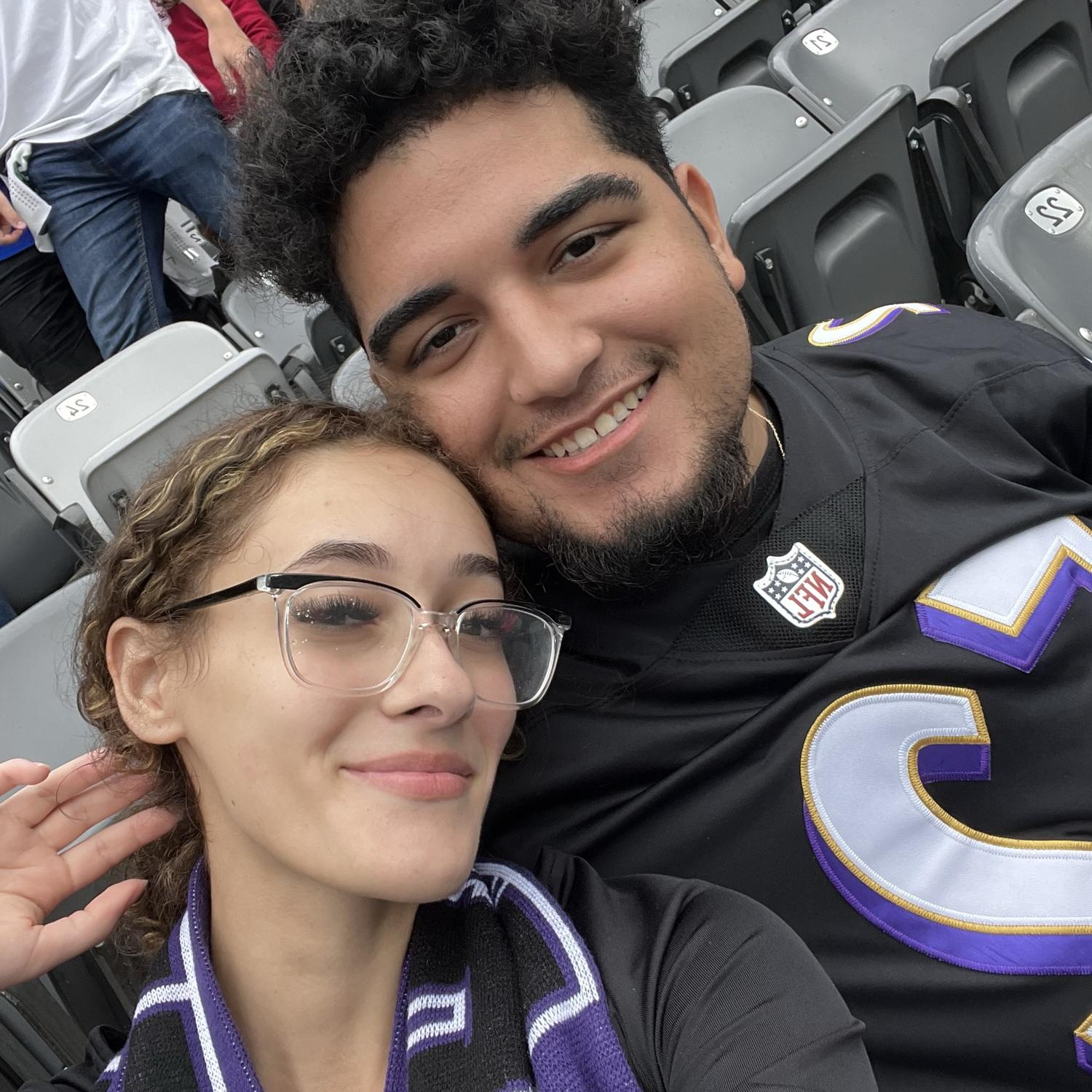 Another football game together, Go Ravens!