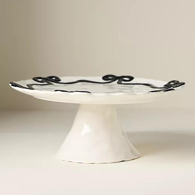 Benedita Bow Ceramic Stoneware Cake Stand