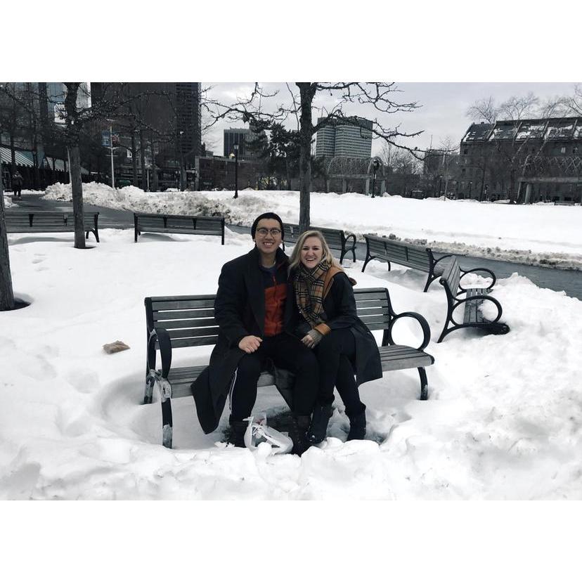 Boston, MA- Cody’s first time seeing snow!!