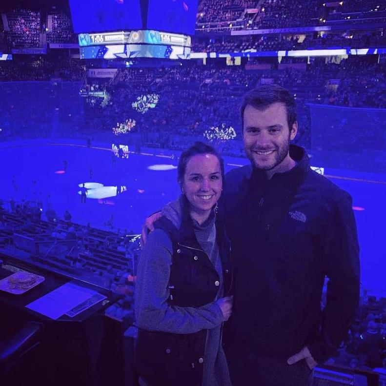 CBJ game, thanks to Hope for grabbing the luxury seats!