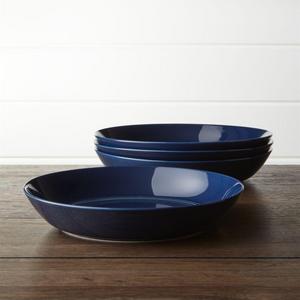 Hue Navy Blue Low Bowls Set of Four