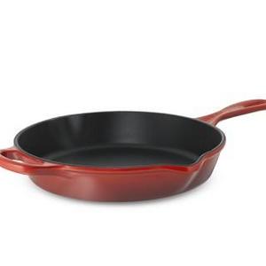 Le Creuset Signature Cast-Iron Deep Skillet, 10", Red