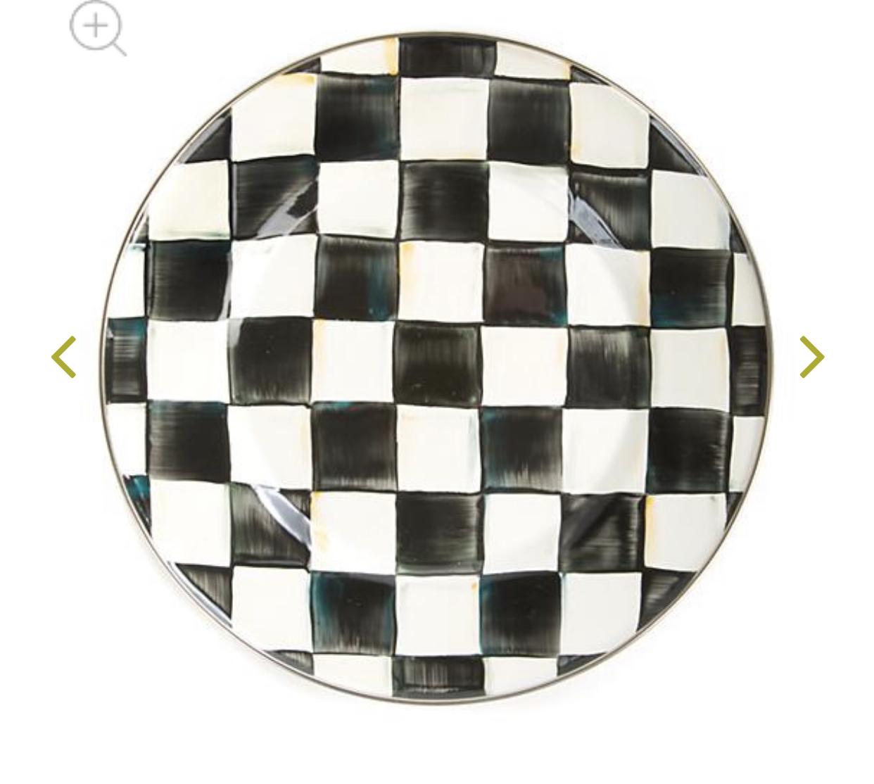 MacKenzie-Childs Courtly Check Enamel Dinner Plate