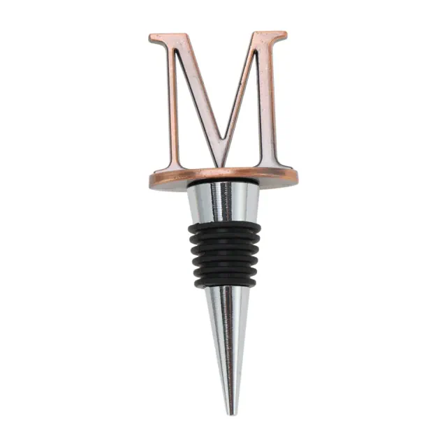 Unique Bargains Bottle Stoppers Aluminum Alloy TPE Red Bronze Tone Black Silver Tone 4.25"x1.61"x0.98" 1 Pc Style M