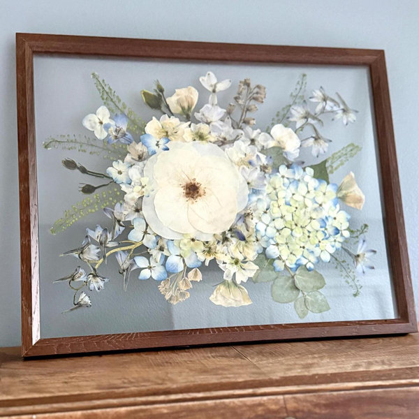 Wedding Bouquet Custom Pressed Frame