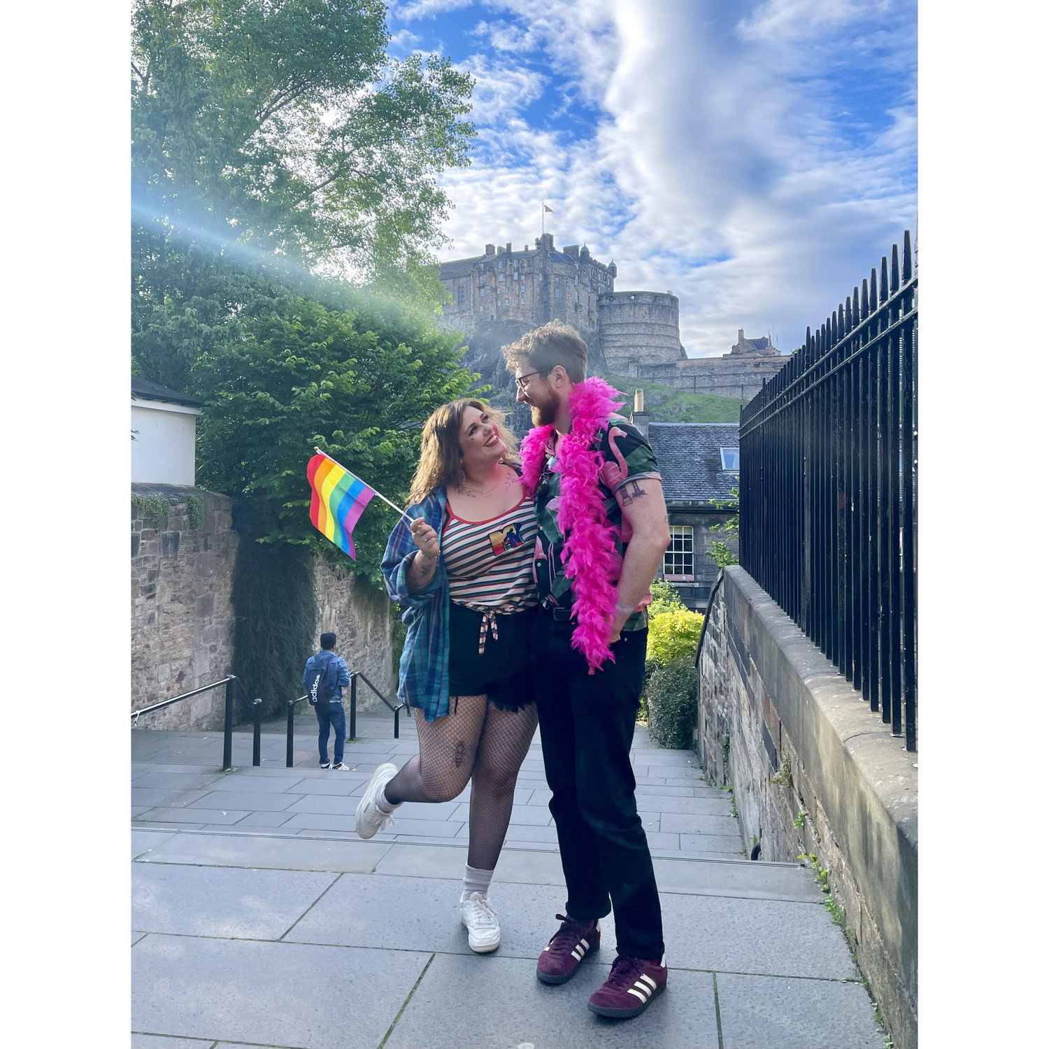 We were so happy to be together on that sunny day, surrounded by friends and joy, in somewhere so picturesque. We're looking at each other with such love in this photo