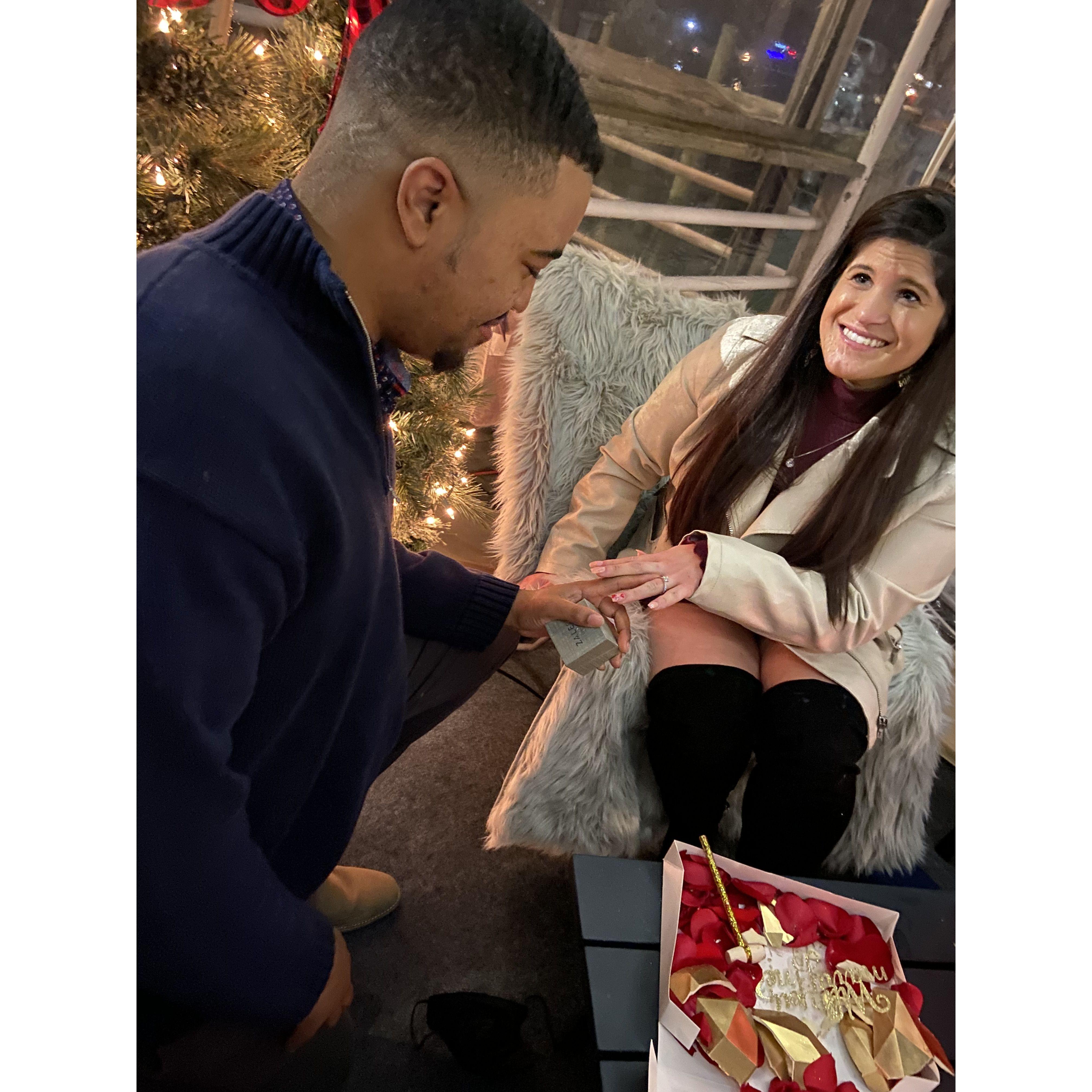 The night we got engaged !