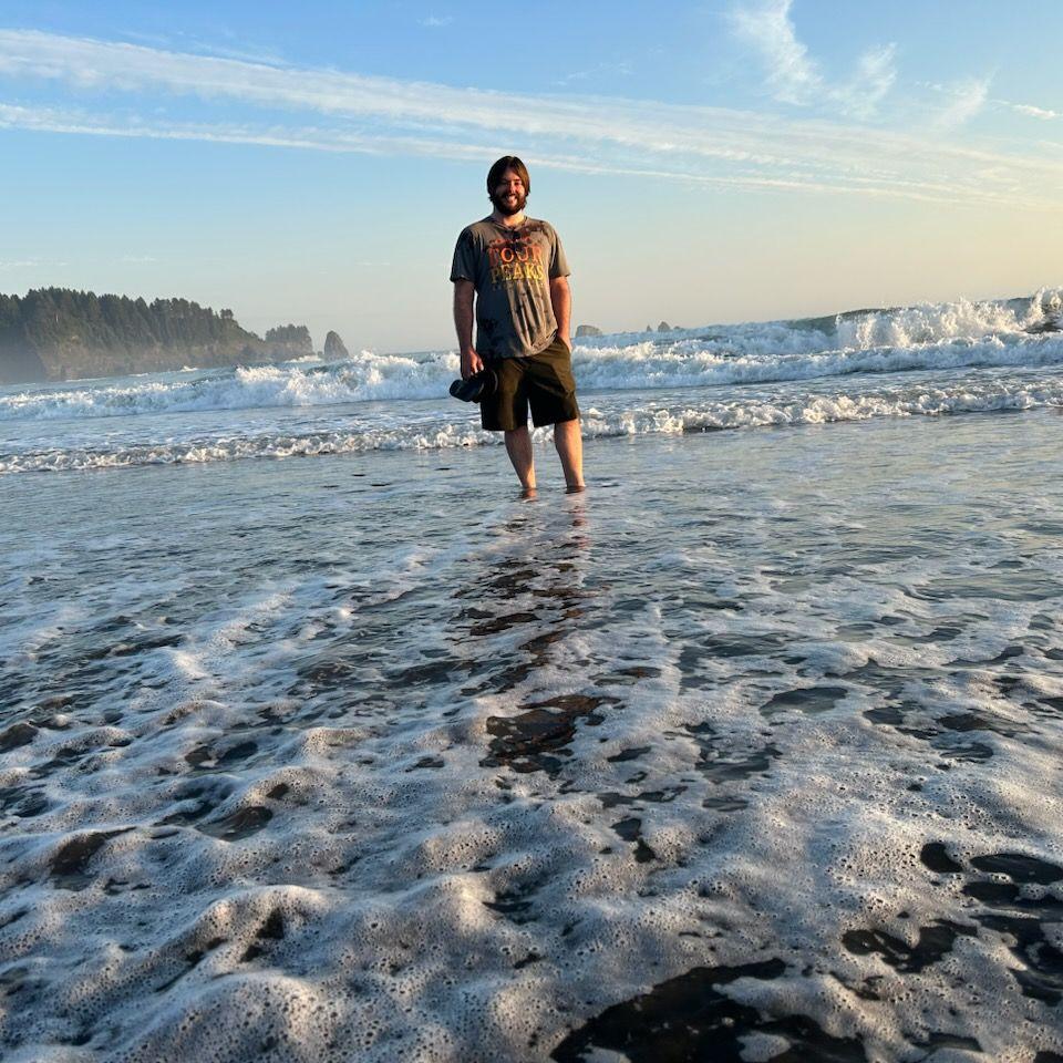 Austin's first time in the Pacific Ocean (La Push Baby 2023)