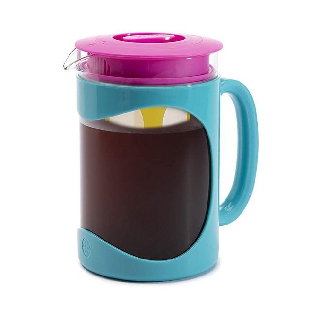 Primula Burke Deluxe Cold Brew Iced Coffee Maker, Comfort Grip Handle, Durable Glass Carafe, Removable Mesh Filter, Perfect 6 Cup Size, Dishwasher Safe, 1.6 Qt, Multicolor