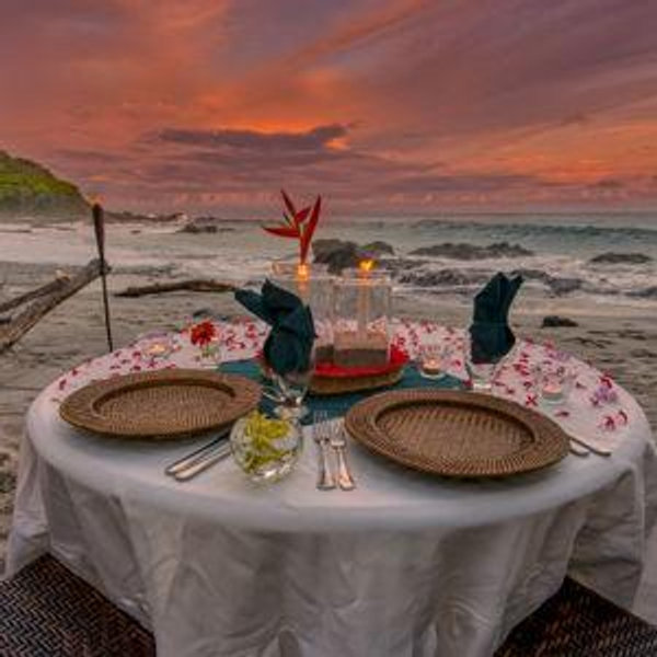 Dinner on the Beach in Bali For Two on Our Honeymoon