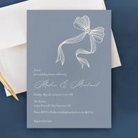 Lecco Portrait | Periwinkle Gray | Zola Wedding & Bridal Shower Invitations