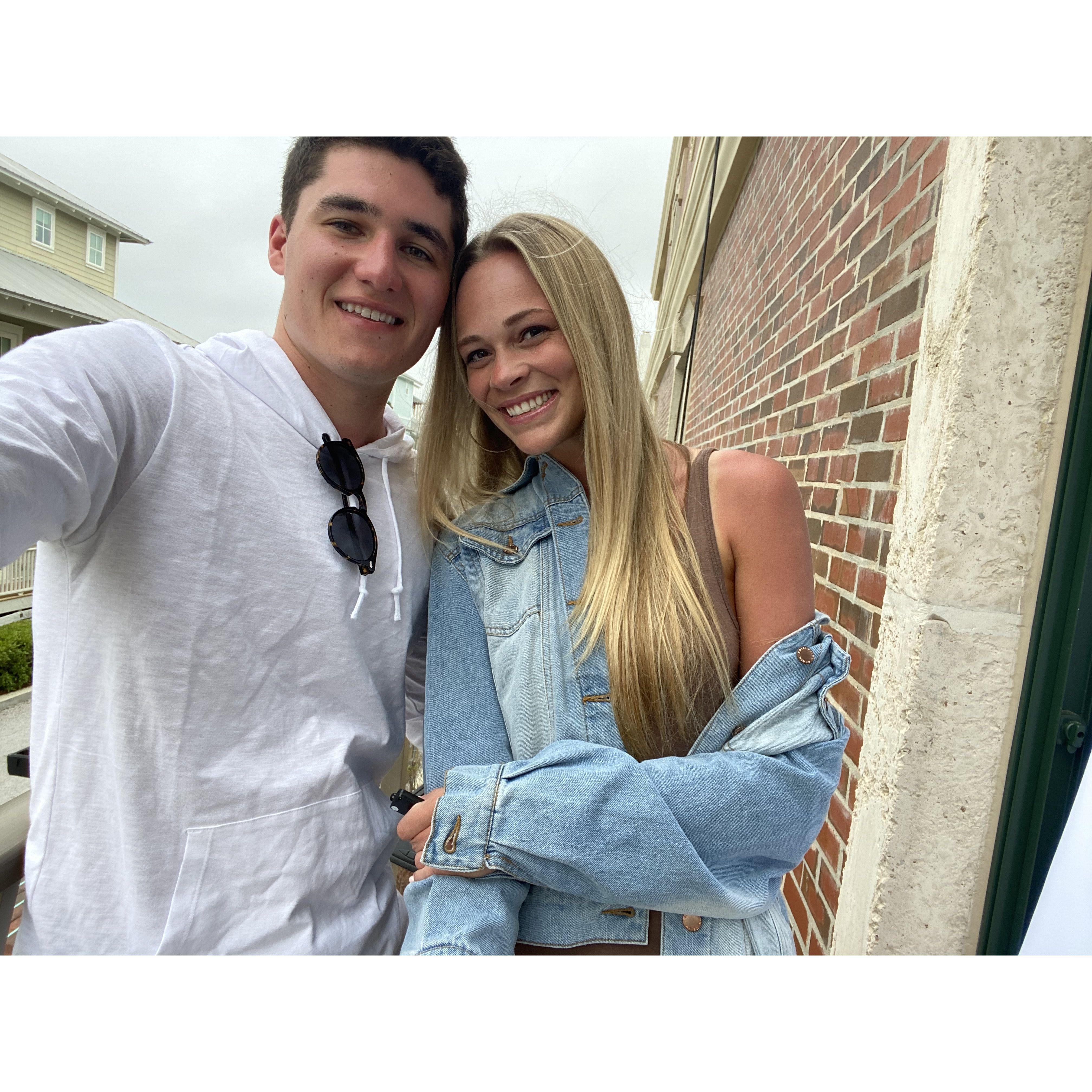 Our first trip together! We went to Rosemary Beach and knew we had to get married here one day!