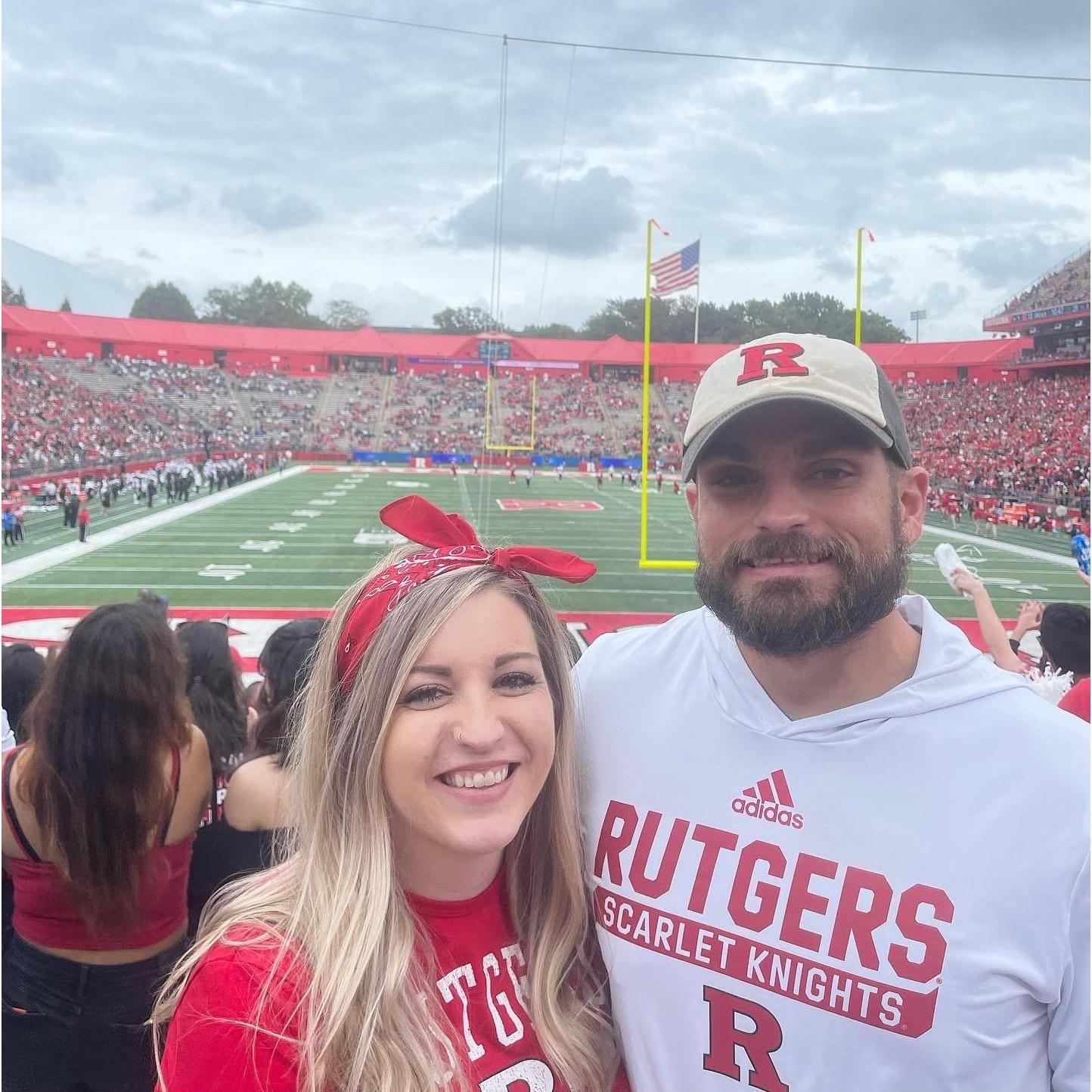 Our first Rutgers football game together.