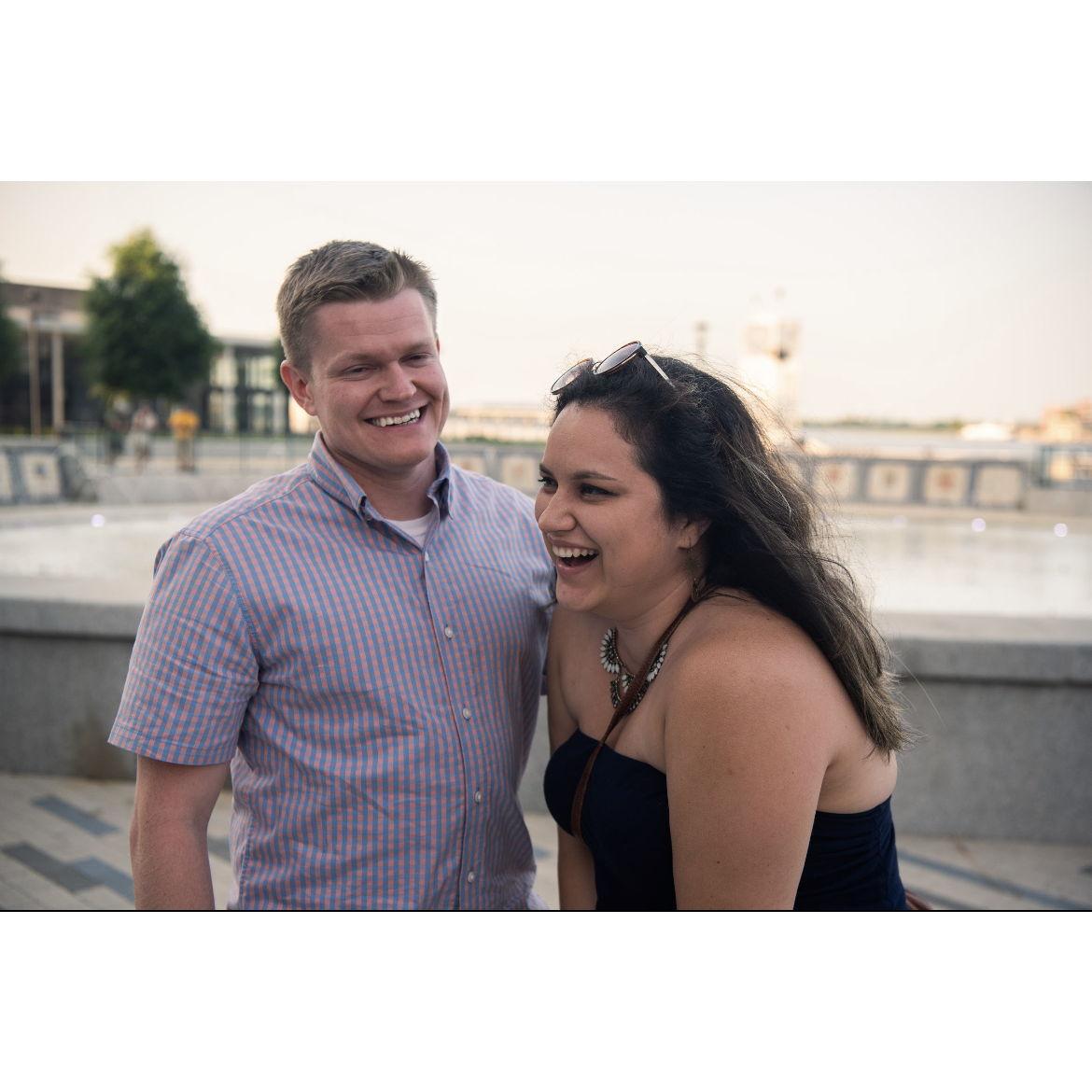 After he proposed and me realizing he got a photographer