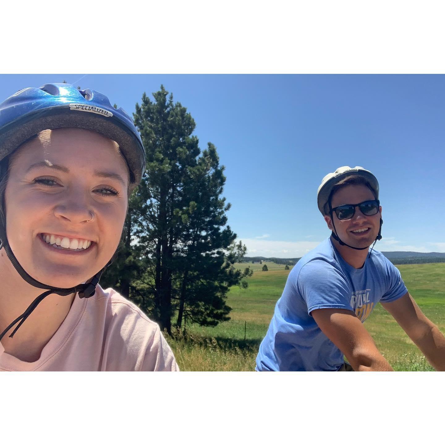 We went for a bike ride with my parents the morning before he proposed.