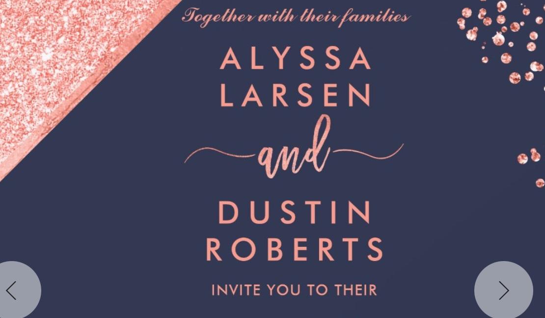 The Wedding Website of Alyssa Larsen and Dustin Roberts