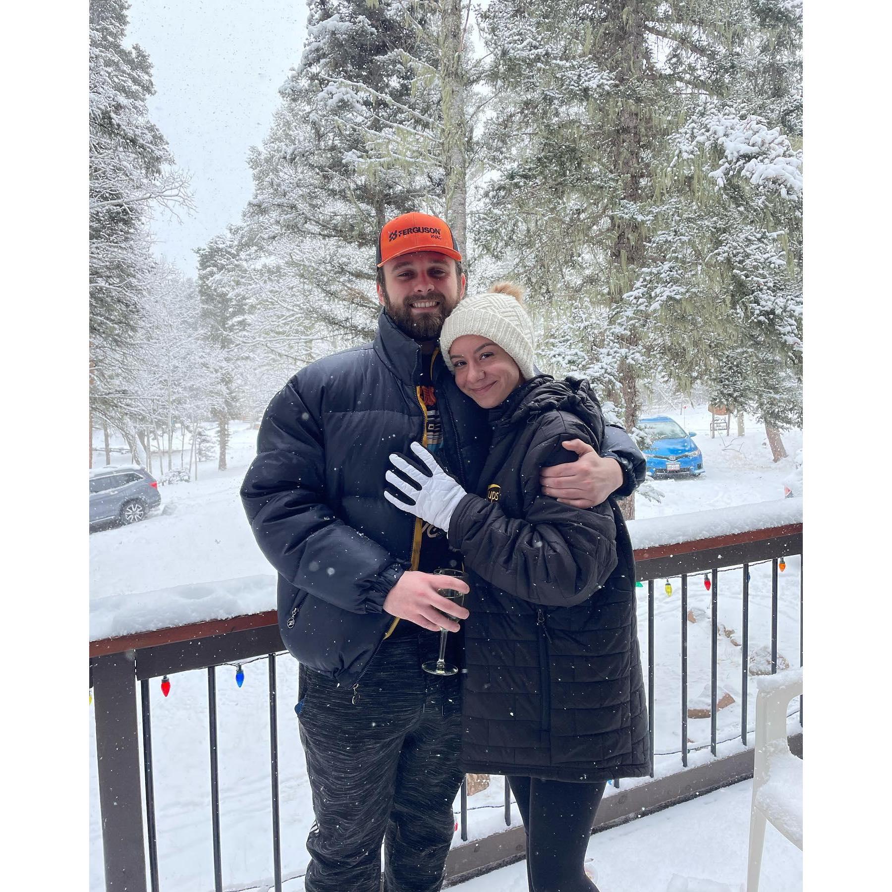Our first snowy trip in New Mexico together!