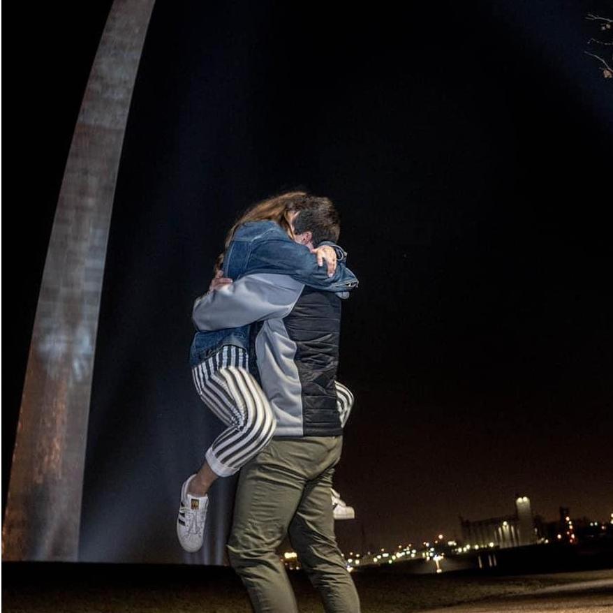 Right after the engagement at the Arch!