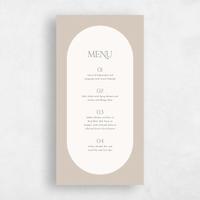Beige Wedding Menu - Majestic