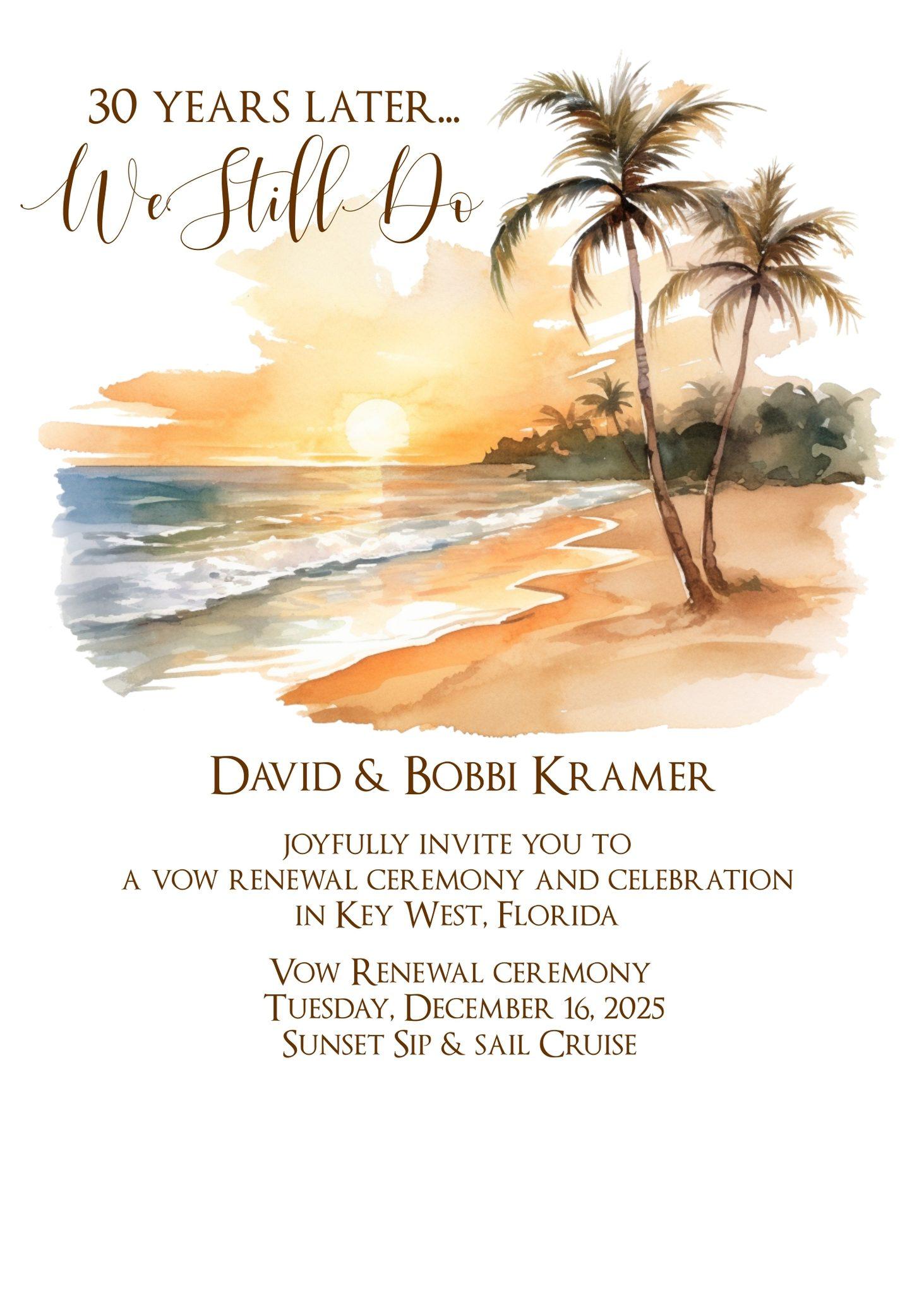 The Wedding Website of David Kramer and Bobbi Kramer