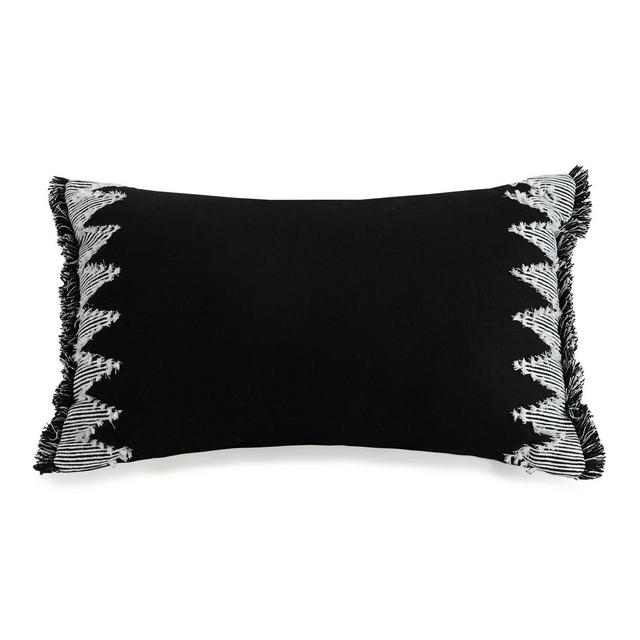 Ayesha Curry 12" x 20" Yarn Embroidered Slate Stripe Throw Pillow Black