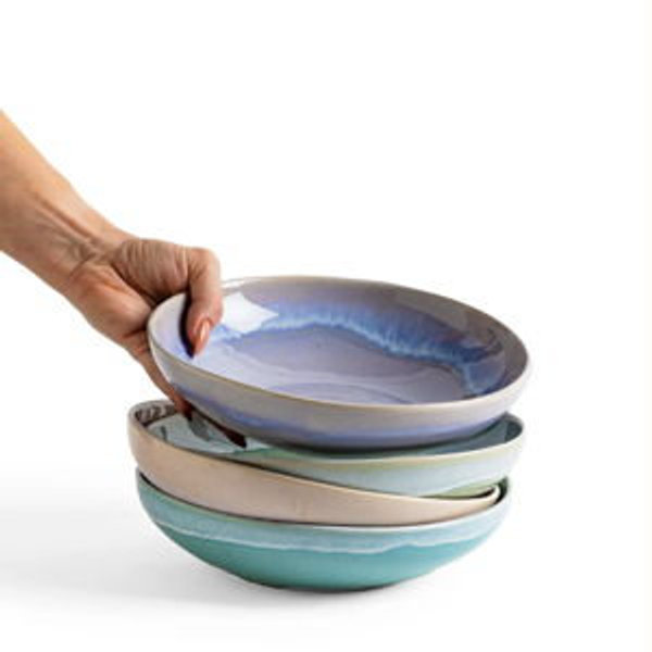 Pasta Bowl Stack: The Seaglass Collection