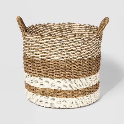 15" x 13" Woven Seagrass Basket Natural/Cream - Threshold™