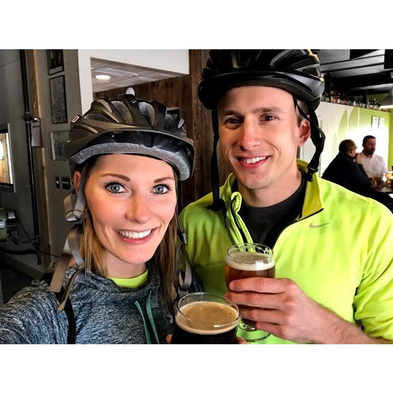 Because of DM's amazing trail system, we invested in bikes last spring to enjoy beautiful rides to the breweries! It's also a way for us to exercise together since Cory runs a lot faster than Amber.