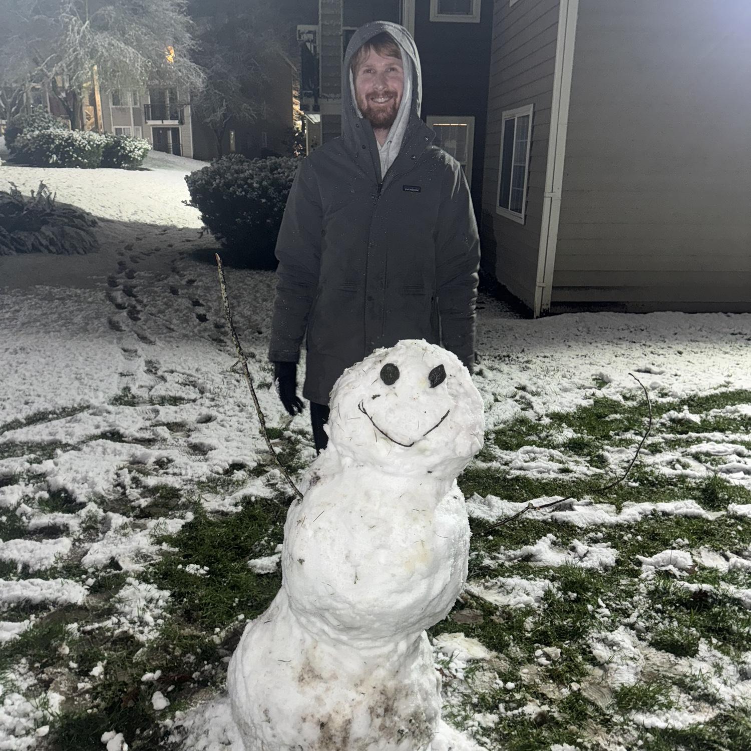 Ty’s first snow man!