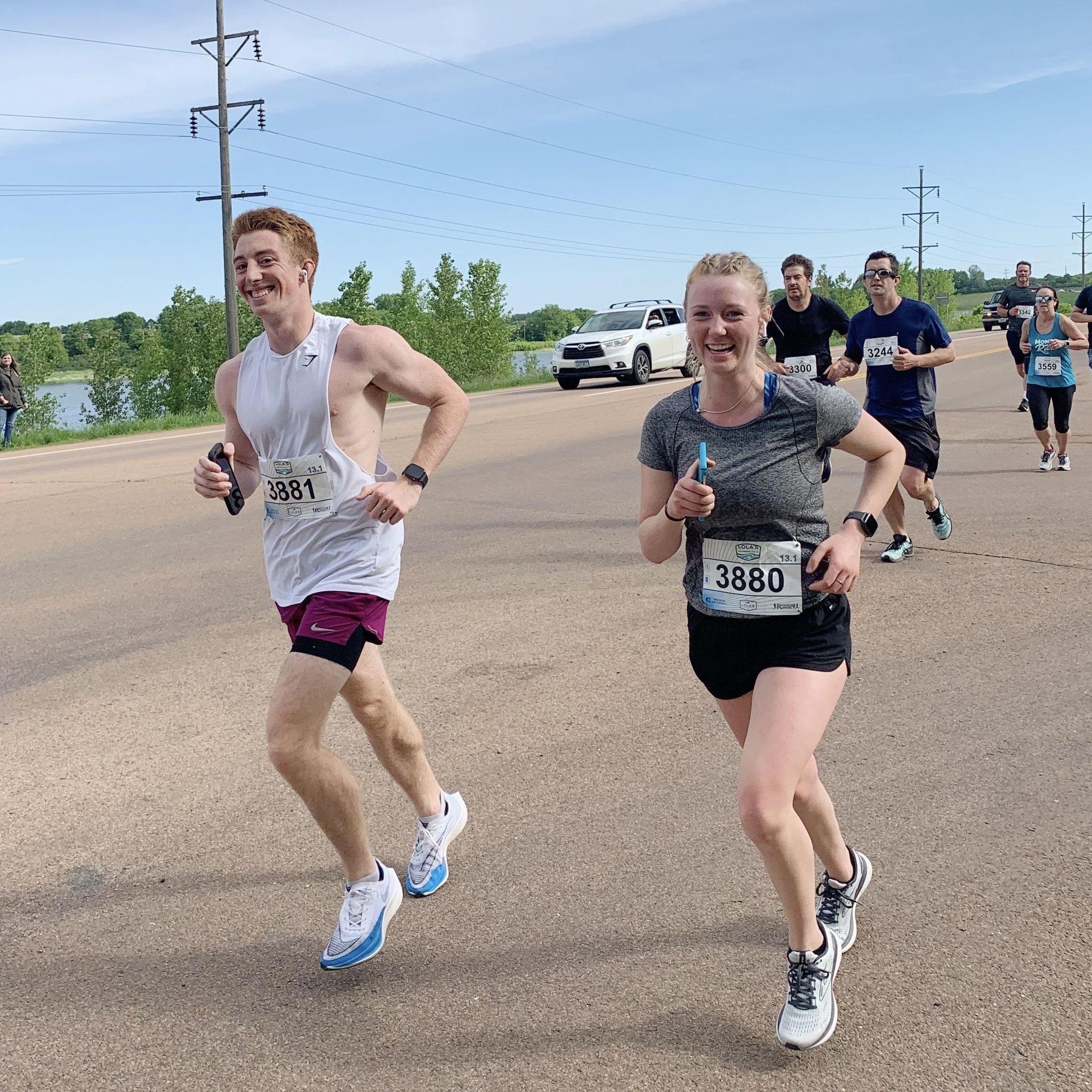 Ran our first half marathon together