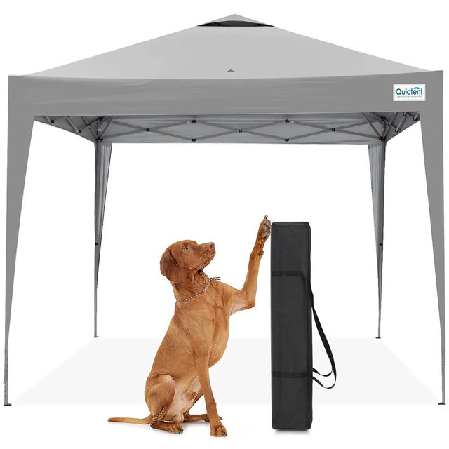 Quictent 10x10 Pop Up Canopy Tent, Instant Setup Gazebo for 1 Person, Portable & Compact, Waterproof & UV Protection, Ideal for Camping, Beach, Parties, and Outdoor Events