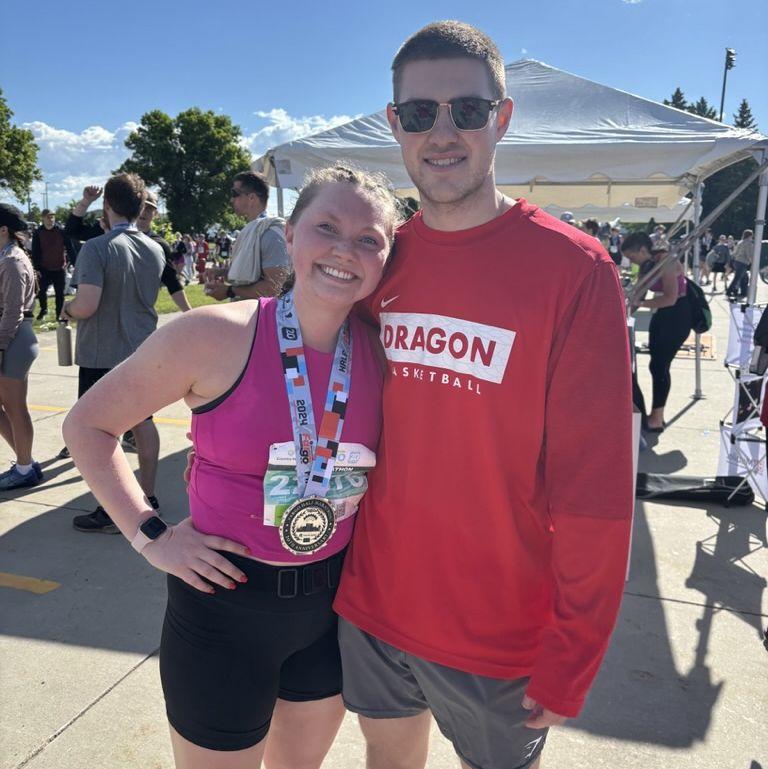 6/1/2024 Jensen's biggest cheerleader for The Fargo Half Marathon!