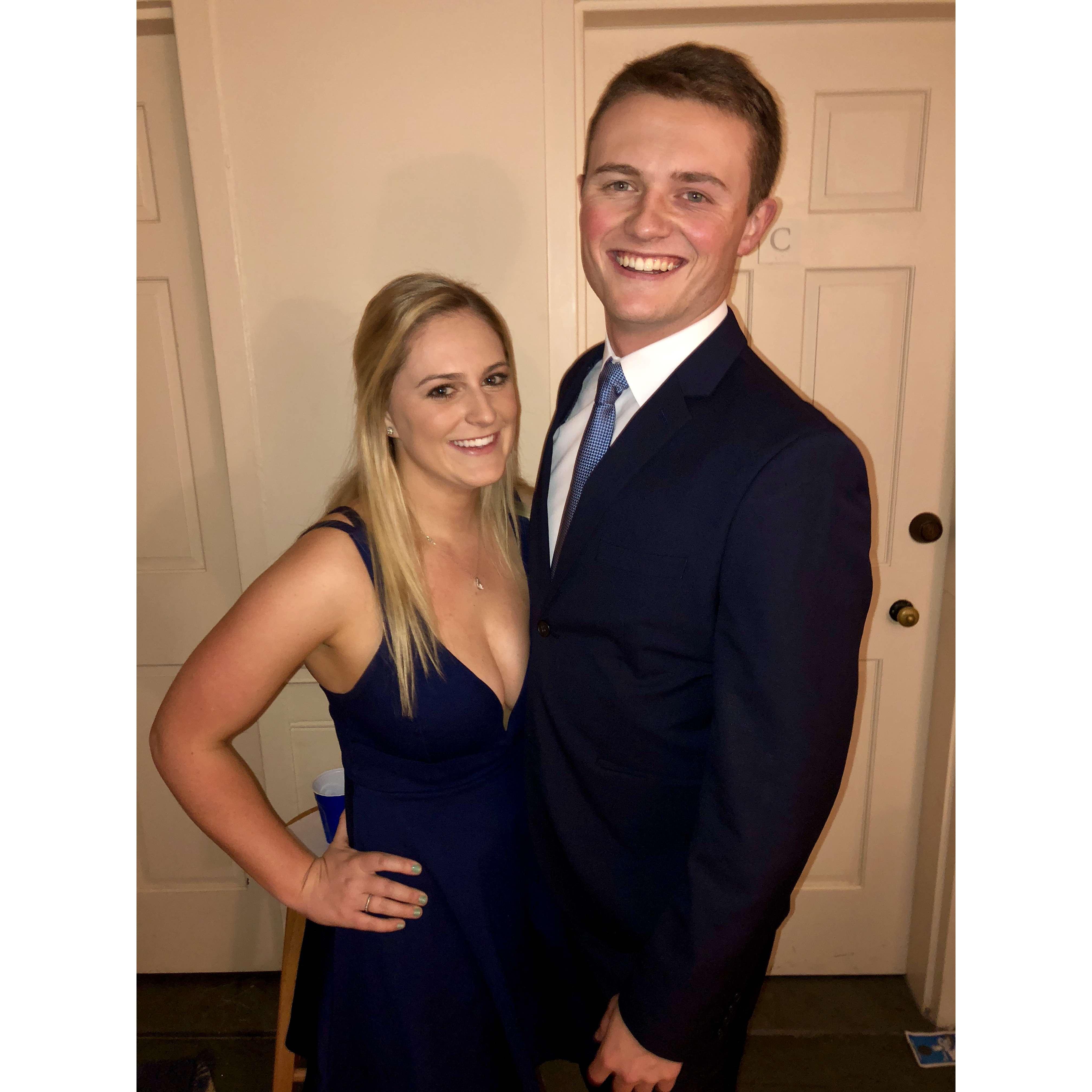 Our first picture together! Parker came to visit Yale for a sorority formal.