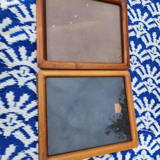 teak wood piture frame easel wall hang desktop 1 per order