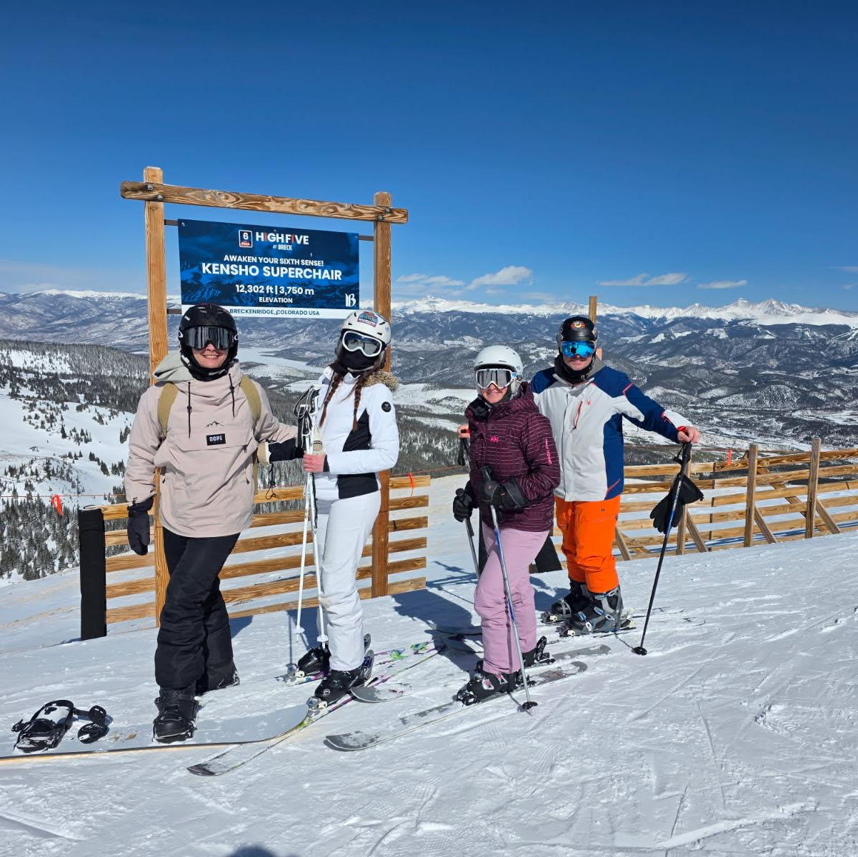 Dillon, Mia, Mike & Jess skiing in CO!