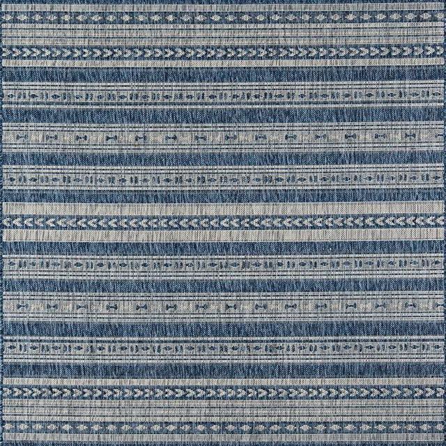 NOVOGRATZ Villa Collection Tuscany Indoor/Outdoor Area Rug, 3'3" x 5'0", Blue