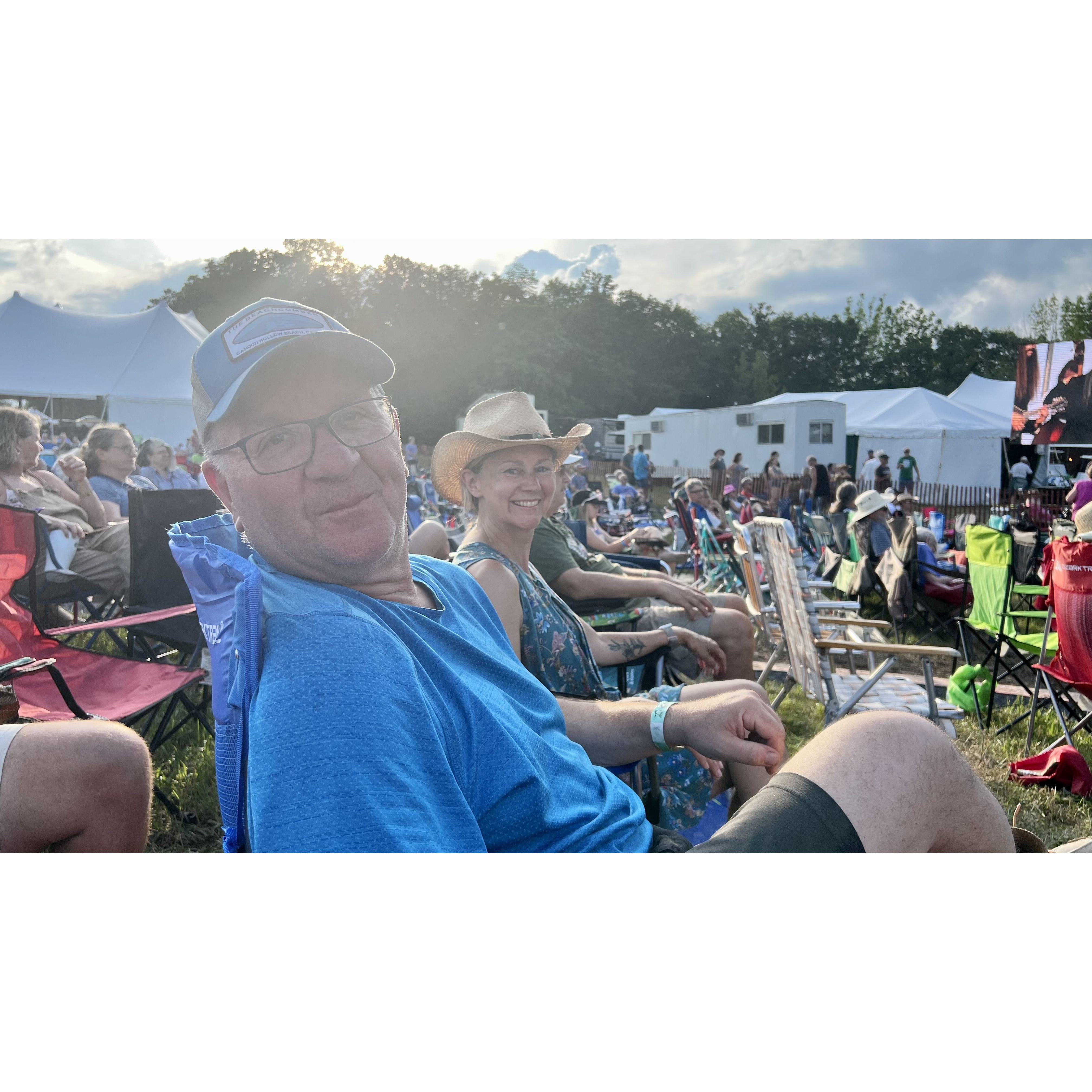 Kicking up our heels at the Grey Fox Bluegrass Festival.