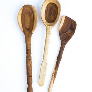 Wood Serving Spoons (Set of 3)