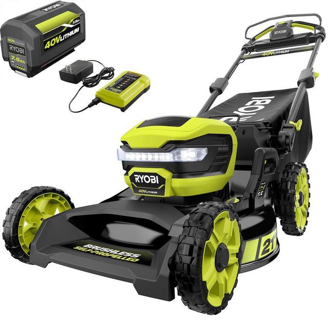 21 in. 40-Volt Lithium-Ion Brushless Cordless Walk Behind Self-Propelled Mower with 7.5 Ah Battery/Charger Included