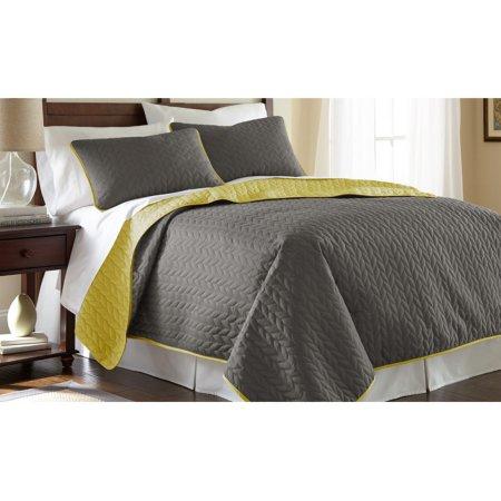 Amrapur Overseas Inc. Sanctuary by PCT 3 Piece Reversible Coverlet Set