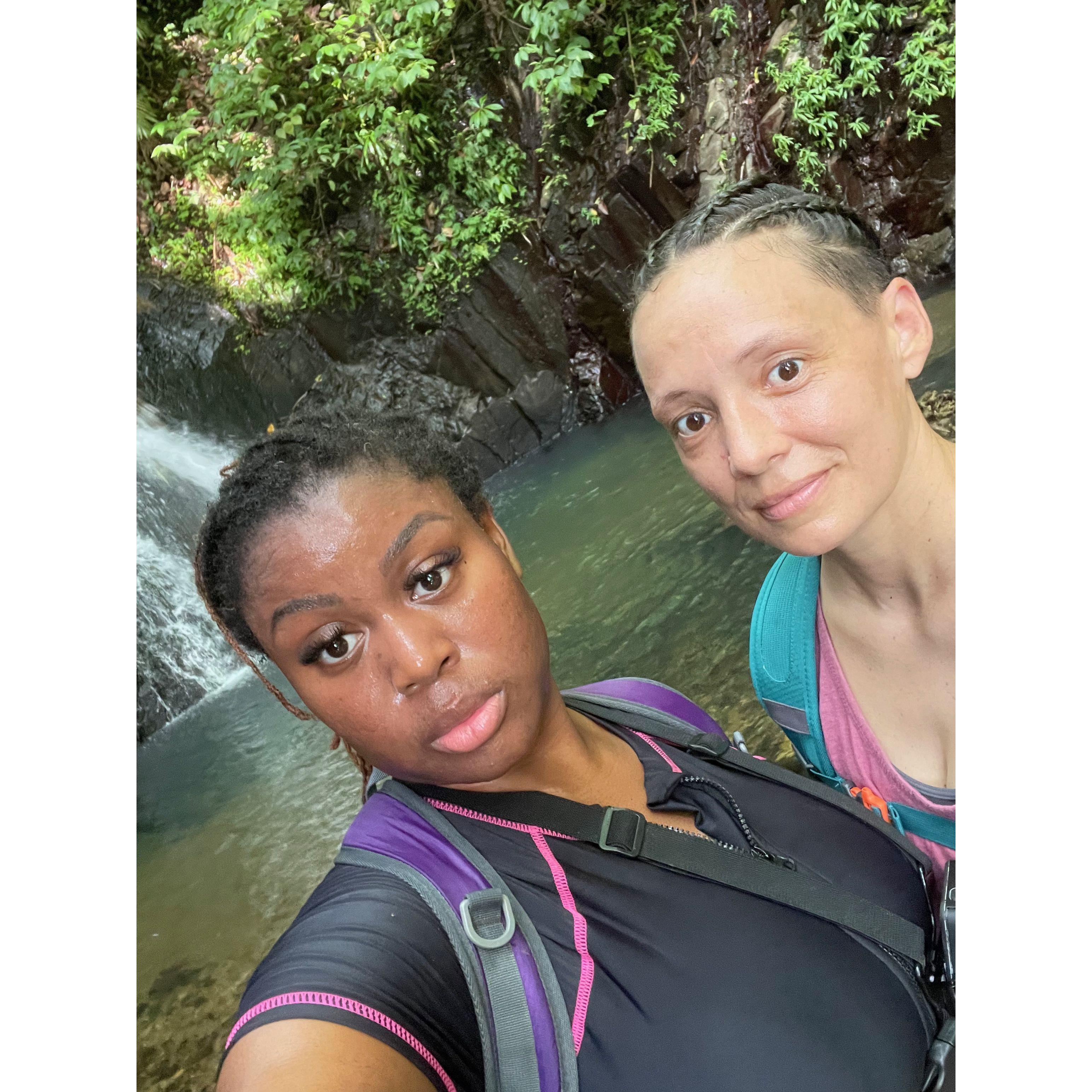 The face of someone that almost didn't make it down the waterfall from canyoneering. Mona "attempted" save me...well I'm still here