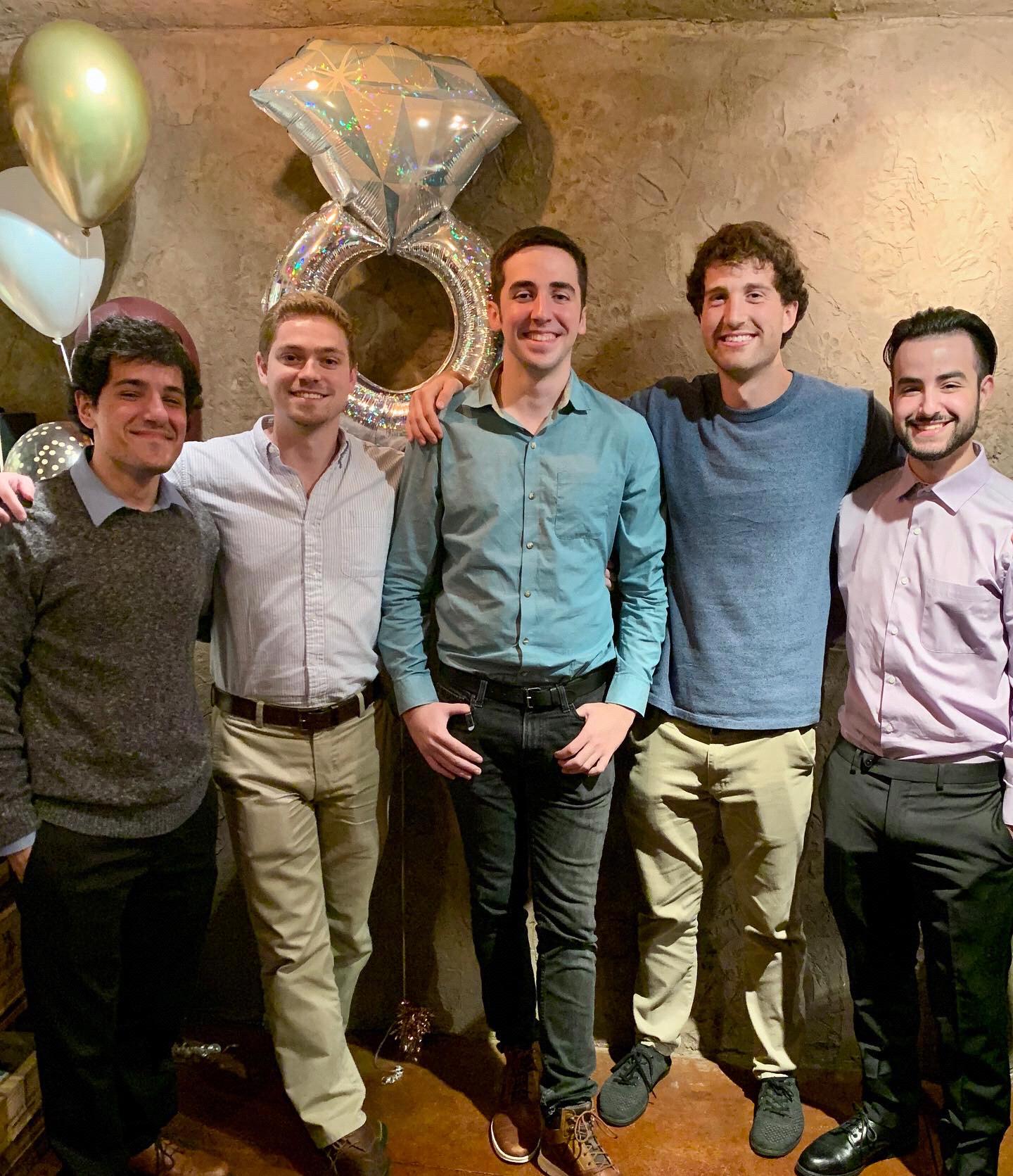 The groom and his groomsmen : Andrew, Steve, Dave, Matt and Jason