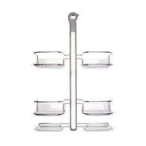 OXO Good Grips Stainless Steel Shower Caddy with Hose Keeper for Handheld Shower Heads