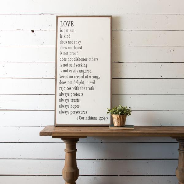 Love is Patient Sign