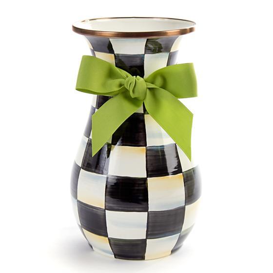 Courtly Check Enamel Vase - Tall