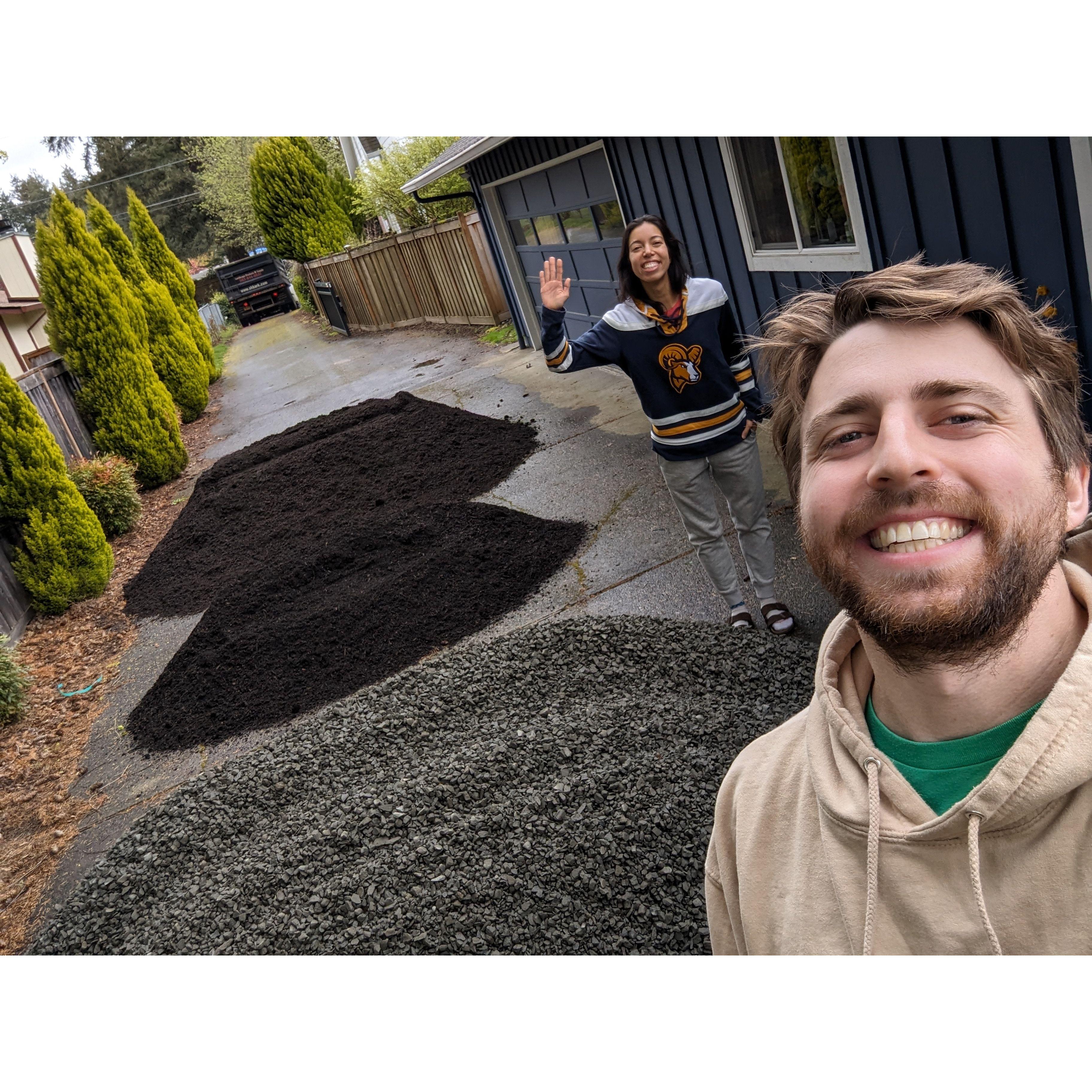 The beginning of our gardening adventure.