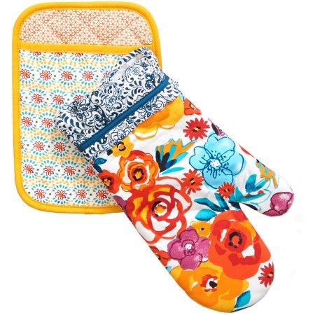 The Pioneer Woman Flea Market Pot Holder/Oven Mitt Set